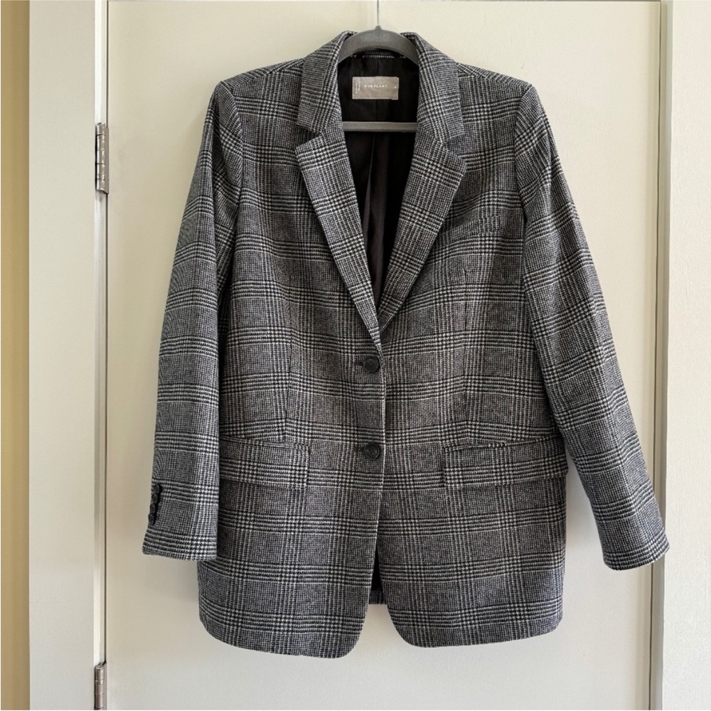 NWT Everlane Classic Gray Glen Plaid Blazer - Picture 3 of 8
